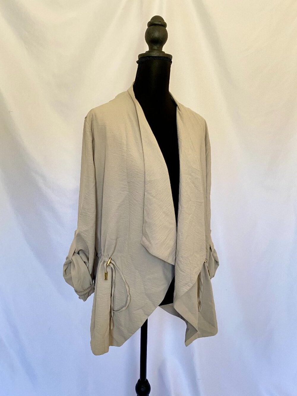 Calvin Klein Lightweight Drape Front Jacket - Size L